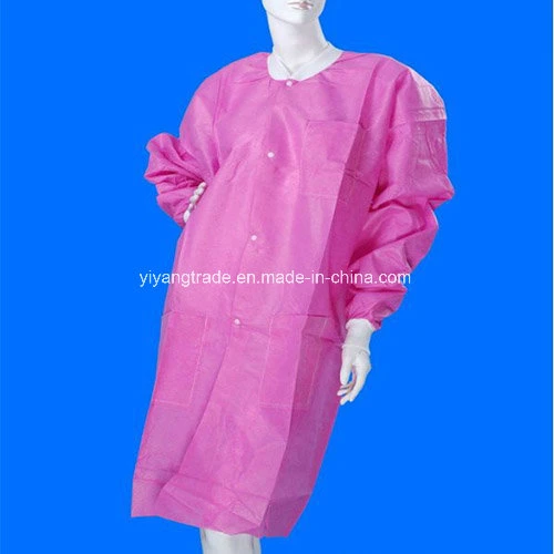 Disposable Polypropylene Lab Coat for Visitor