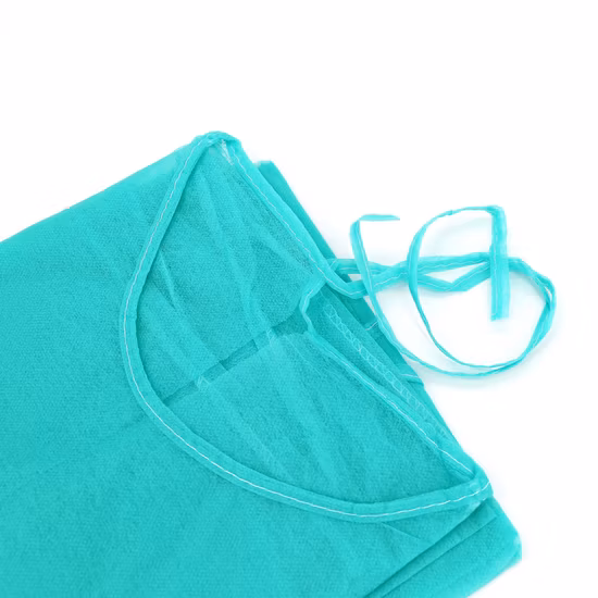 Disposable White Waterproof PP+PE Isolation Gown