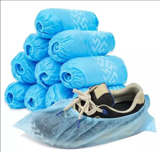 High Quality Mass Production Customized OEM Good Quality Disposable Machine Made 16*40cm PP Blue Shoe Cover